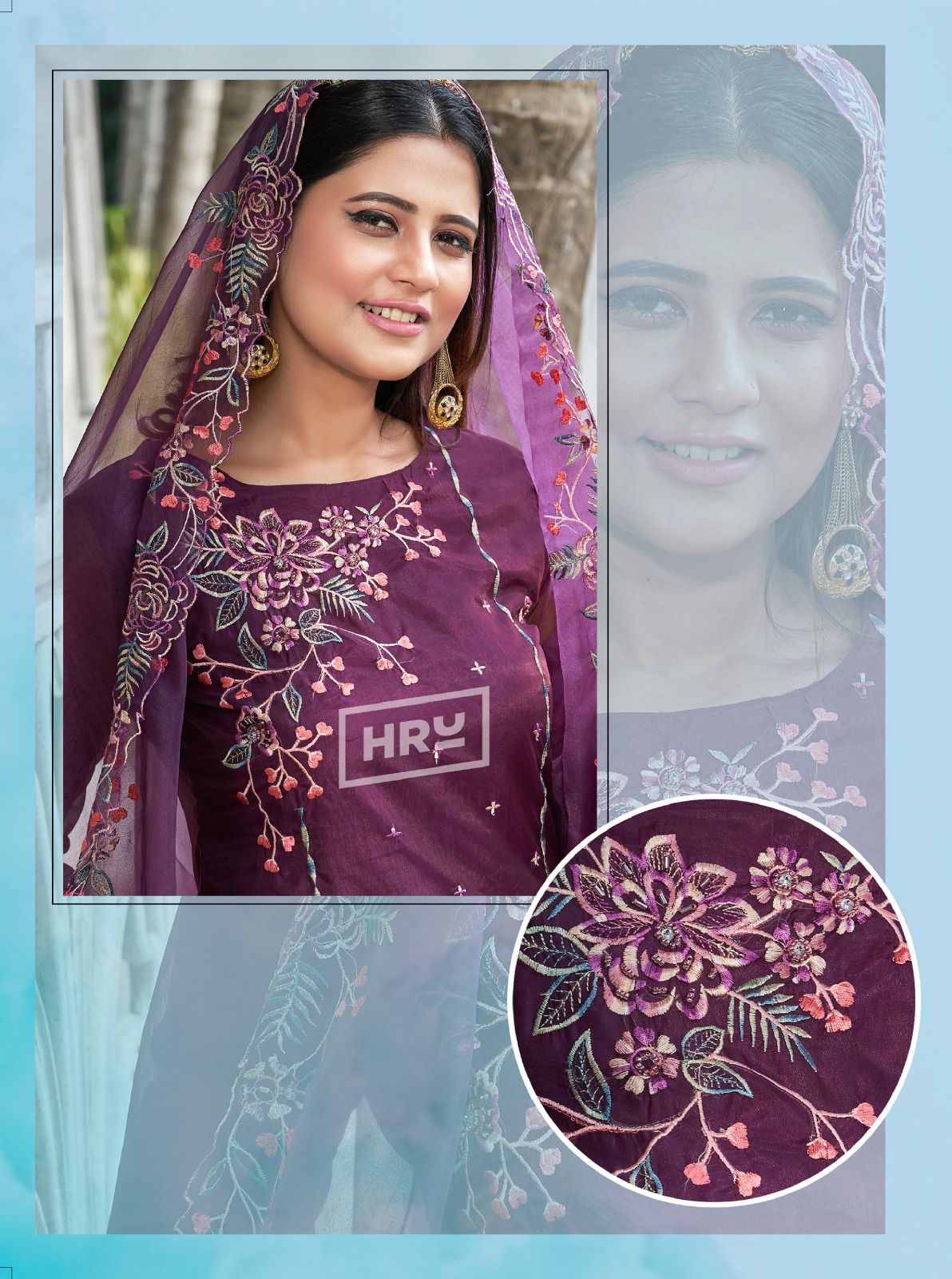 Siddhi Vol 5 By HRU Organza Designer Kurti With Bottom Dupatta Wholesale Shop In Surat